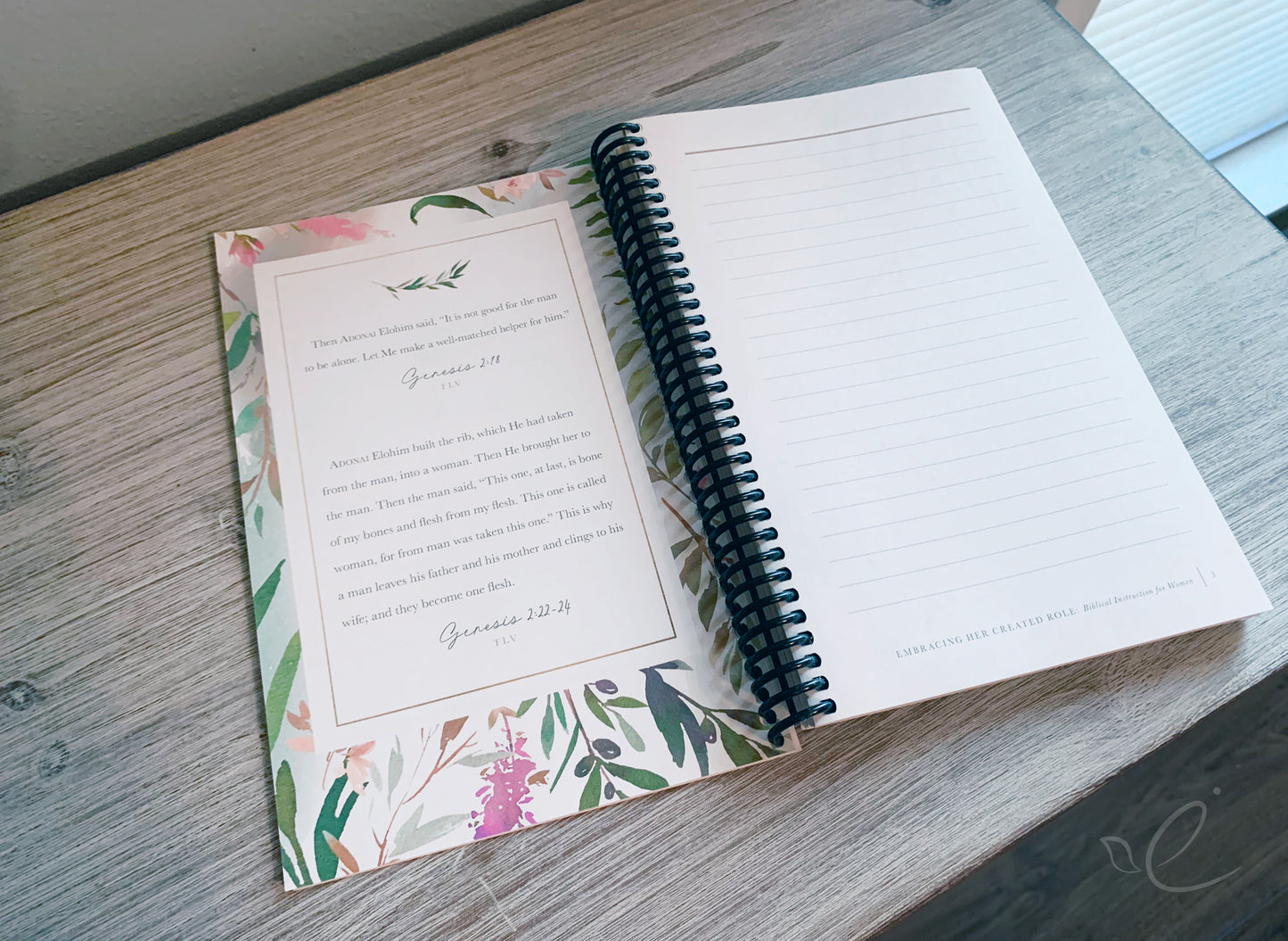 Embracing Her Created Role: Biblical Instruction for Women, Coil Bound Journal