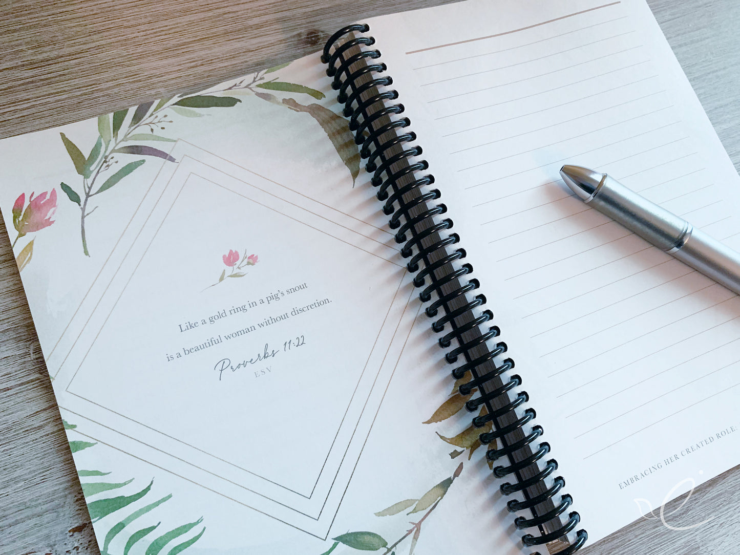 Embracing Her Created Role: Biblical Instruction for Women, Coil Bound Journal