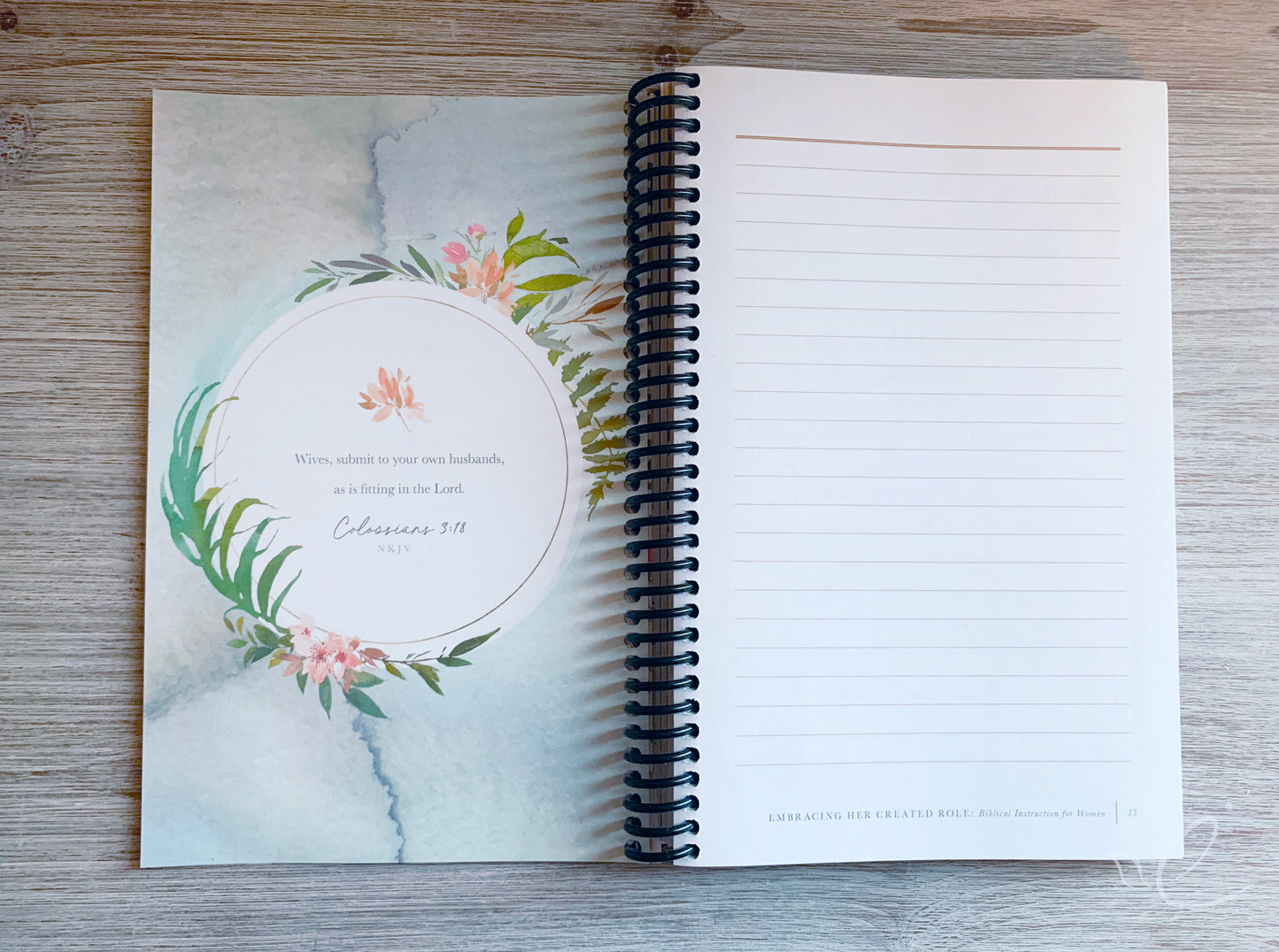 Embracing Her Created Role: Biblical Instruction for Women, Coil Bound Journal