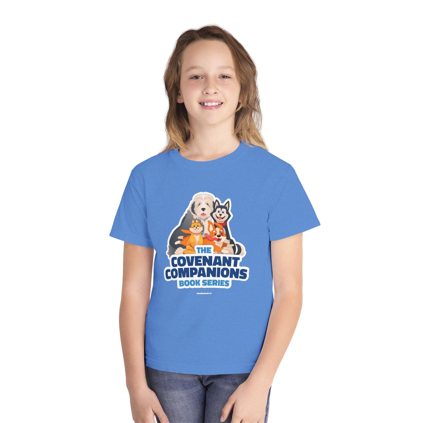 The Covenant Companions Logo Youth Shirt (Light Blue) | Moedim Book Co.