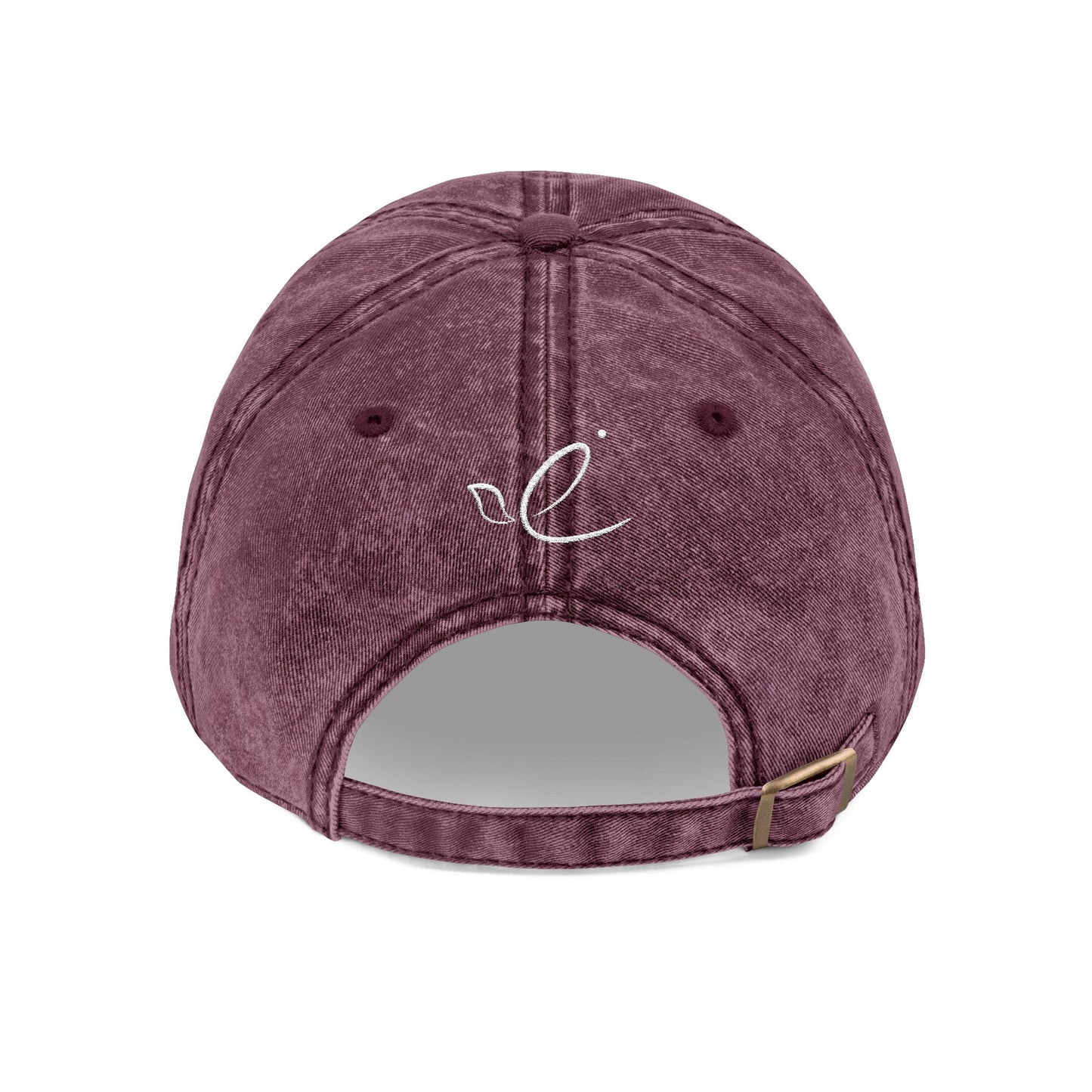 SHEMA Hat (Vintage Maroon) | White Embroidery