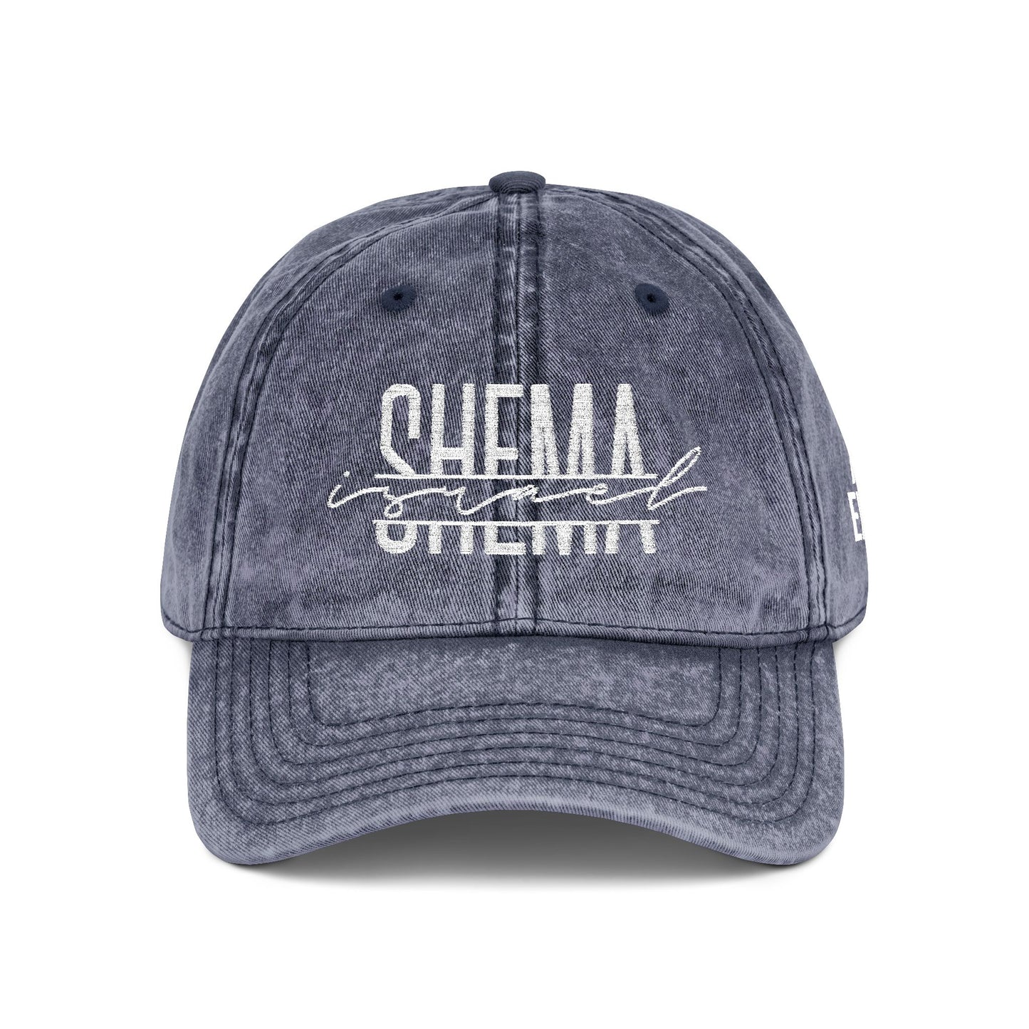 SHEMA Hat (Vintage Navy) | White Embroidery