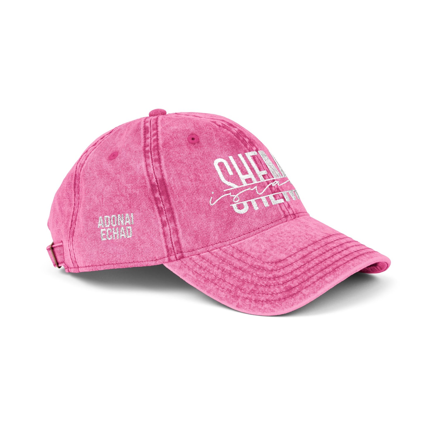 SHEMA Hat (Vintage Pink) | White Embroidery