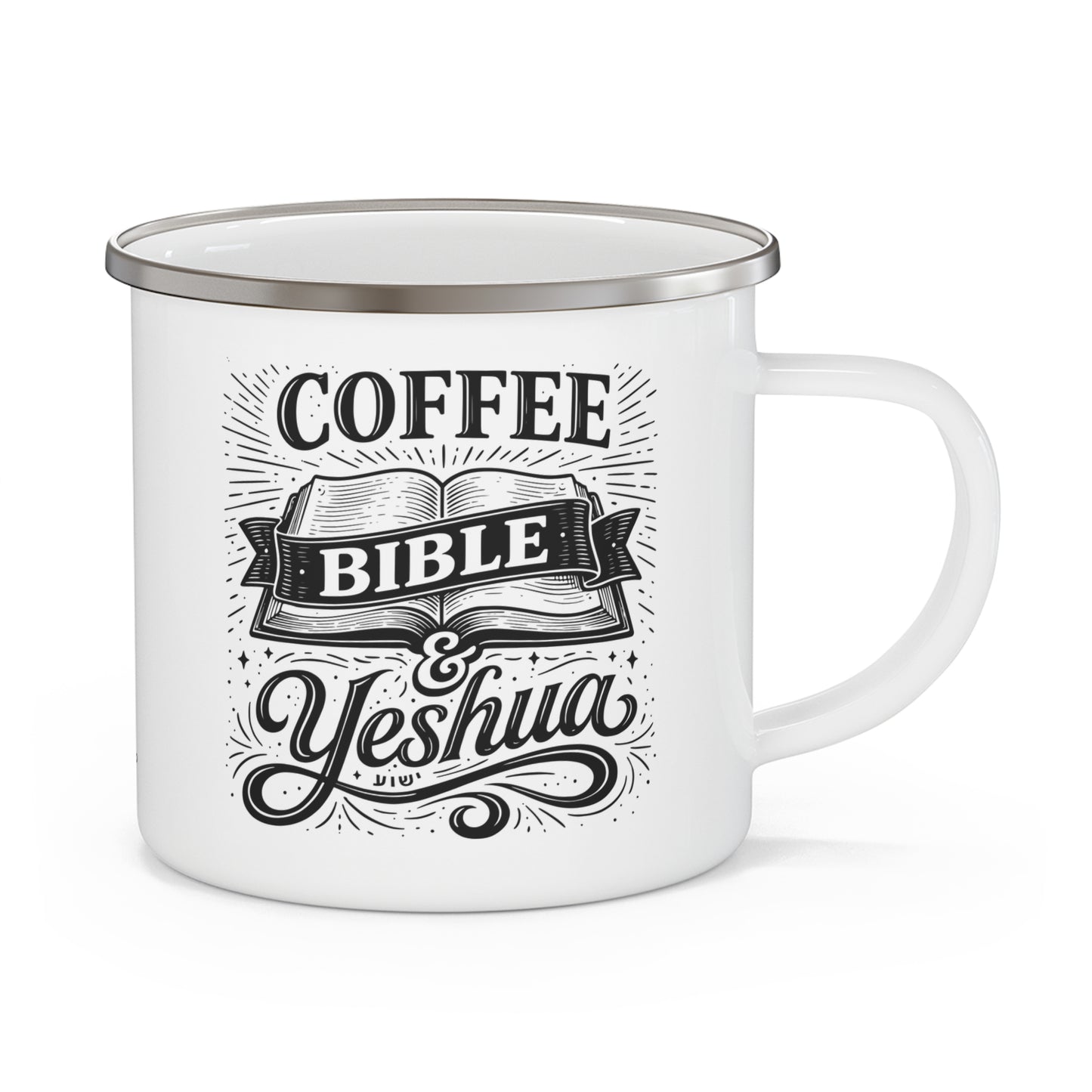 Coffee Bible & Yeshua Camping Mug
