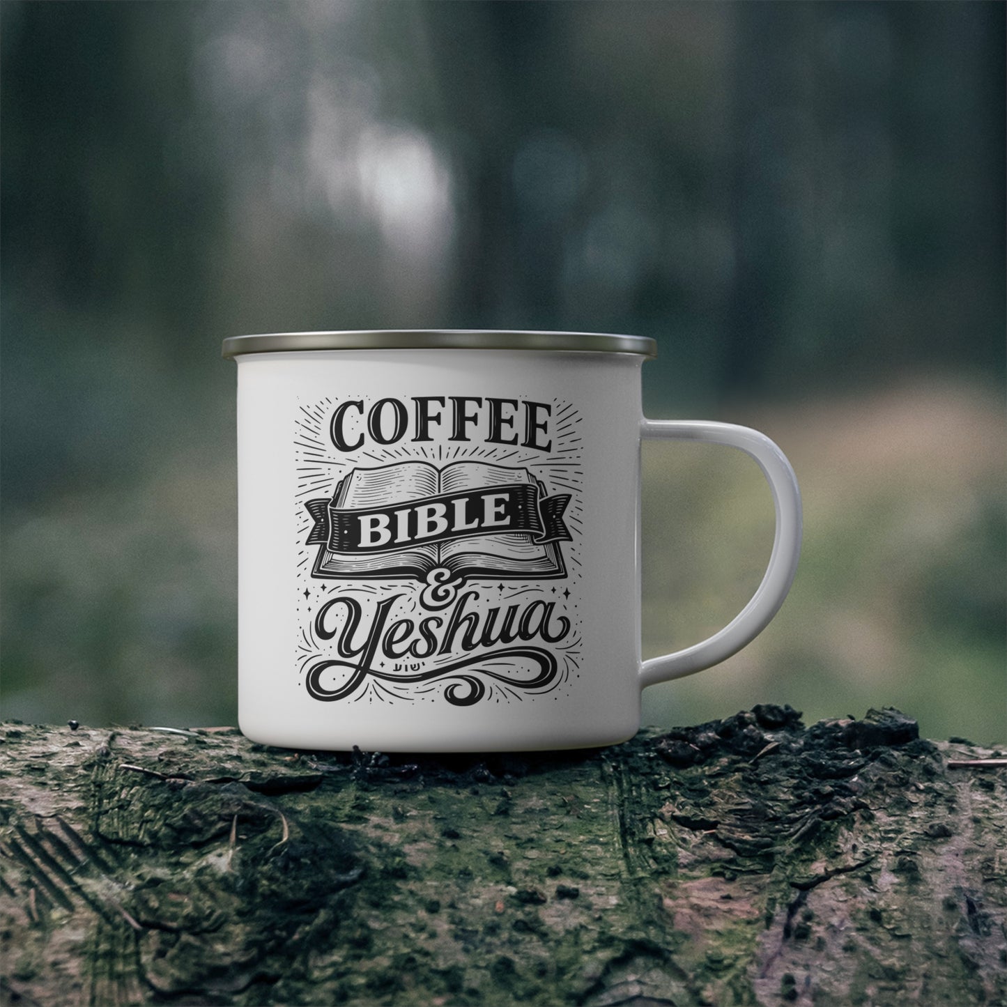 Coffee Bible & Yeshua Camping Mug