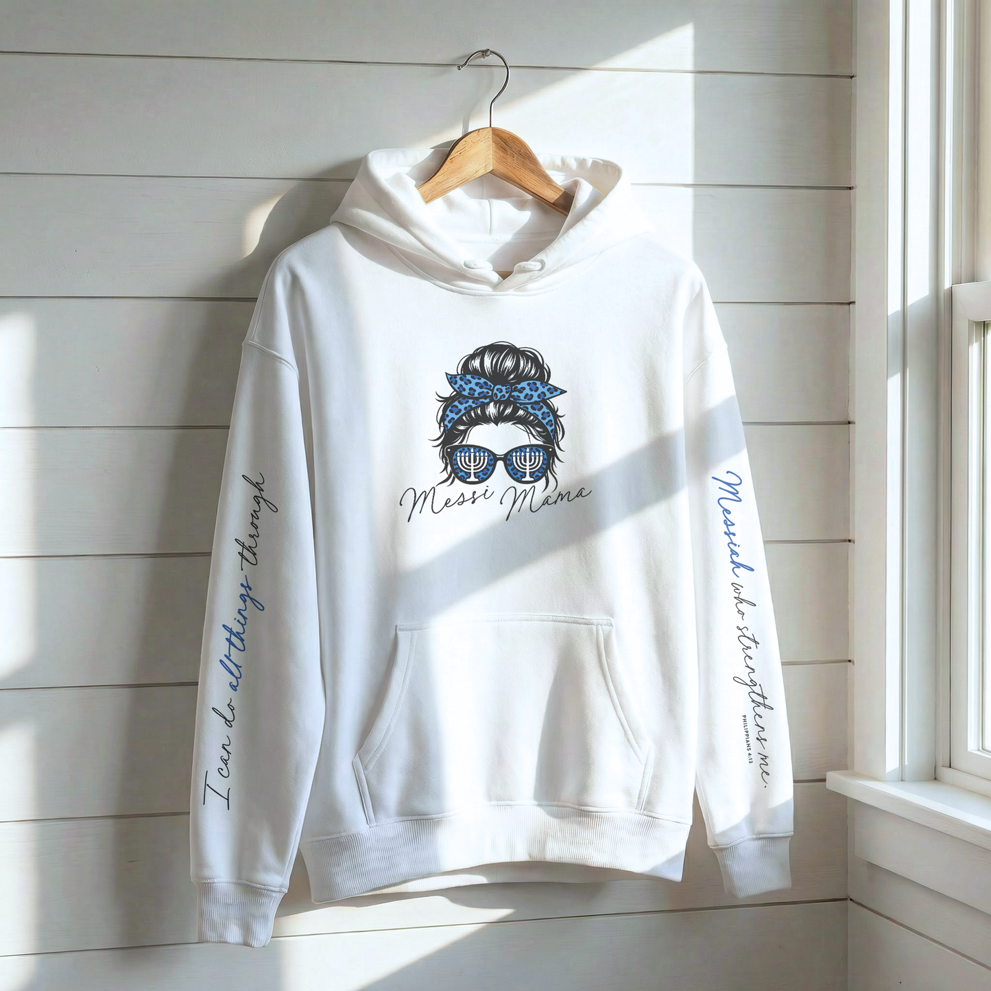 Messi Mama Hoodie (White or Heather Grey)