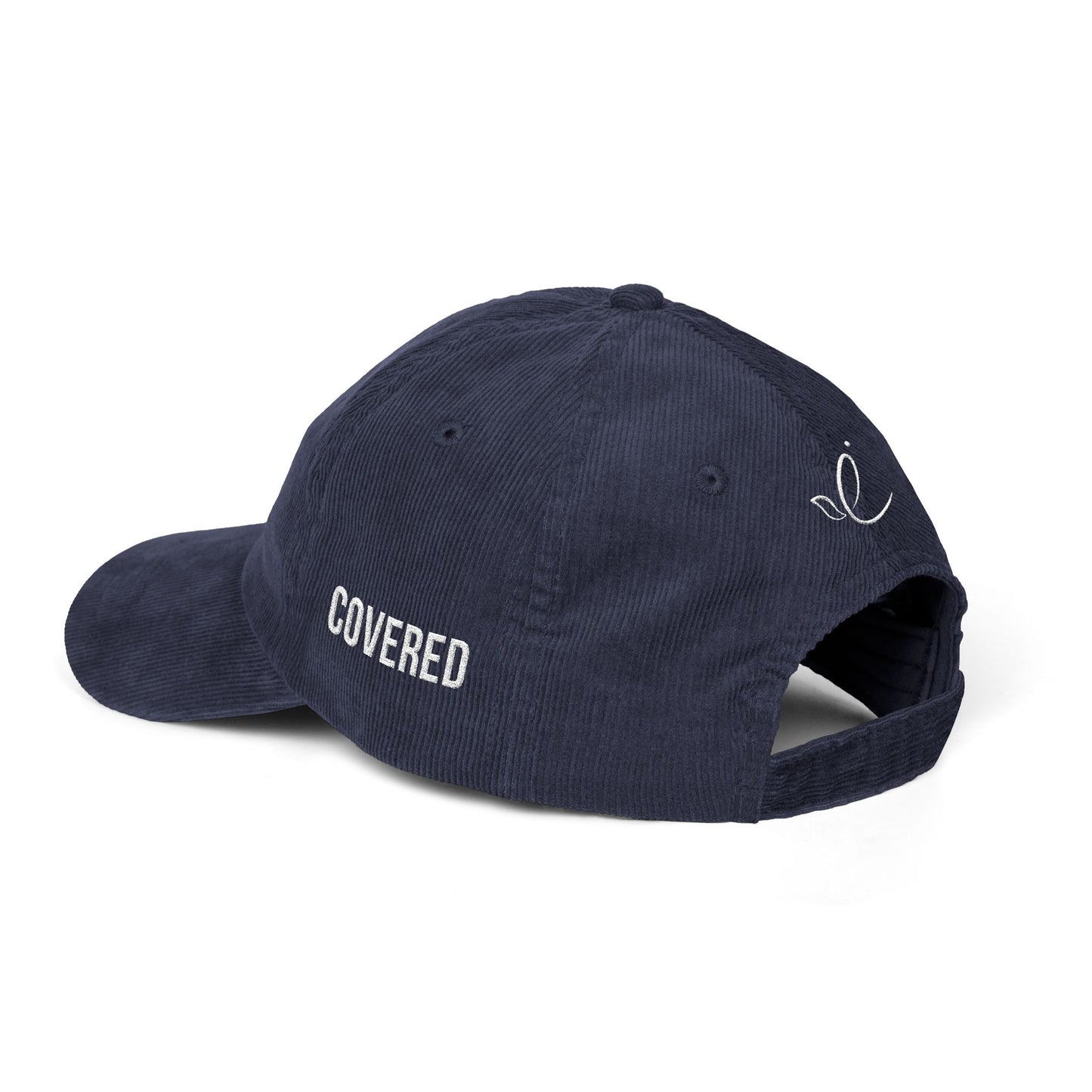GLORY 1 Corinthians 11 Corduroy Hat (Navy) | White Embroidery