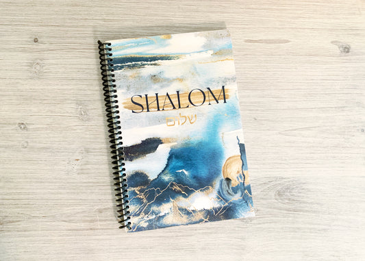 שׁלום Shalom - Spiral Notebook - Ruled Line - Women's