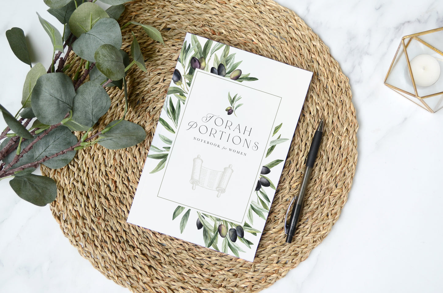 Torah Portions Notebook for Women: Olive Branch Design, Paperback